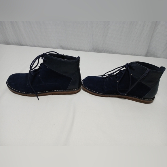 Clarks Leather/ Suede Lace Up/ Side Zipper Ankle Boots. Ladies Size 7.5 - Picture 2 of 8